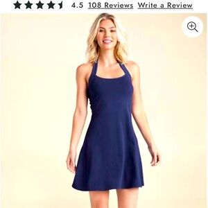 Brand New Navy Halter Dress. Great quality material